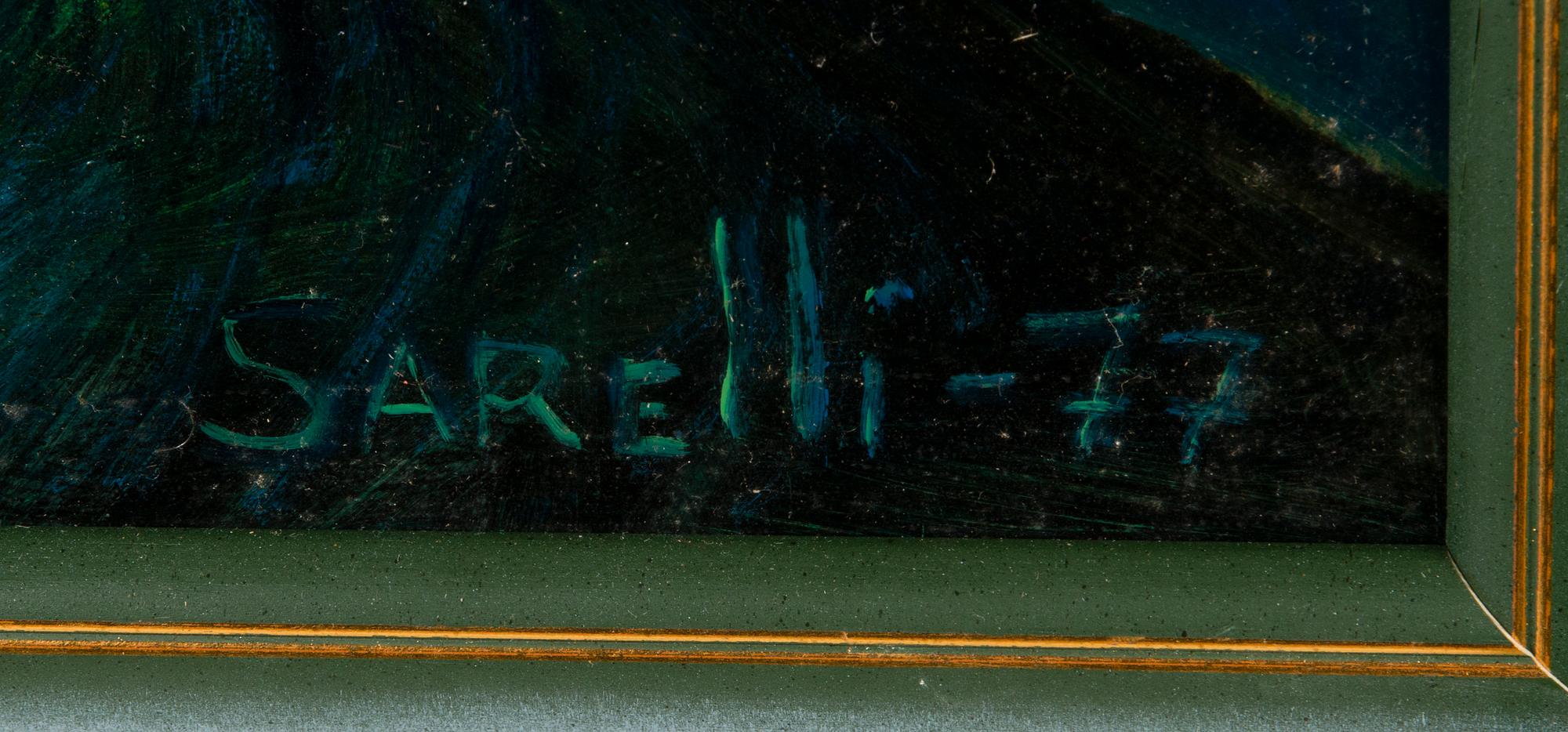 PAAVO SARELLI, öljy levylle, signeerattu ja päivätty -77.