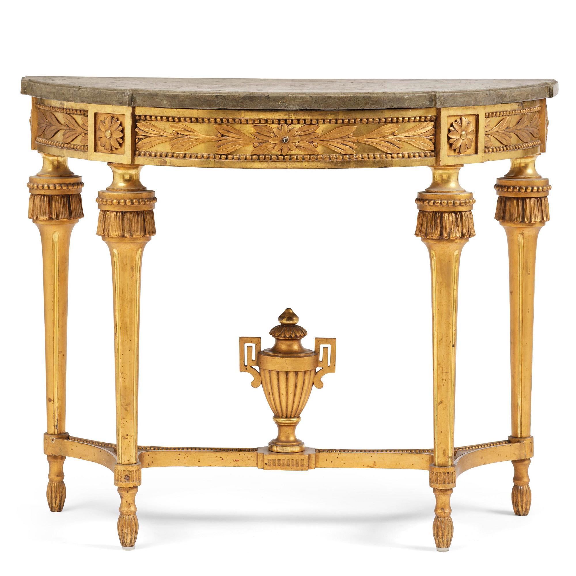 Konsolbord, Stockholmsarbete, sent 1700-tal, Gustavianskt.