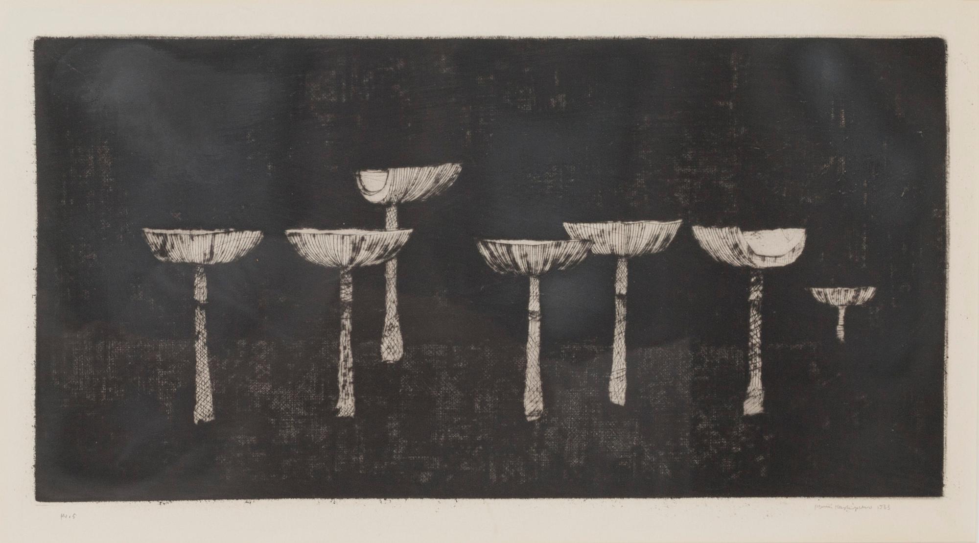 Pentti Kaskipuro, etsning, signerad och daterad 1963, märkt kv.5.