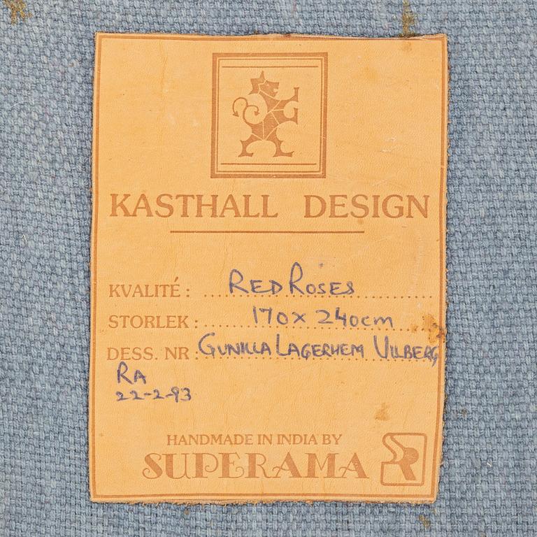 Gunilla Lagerhem Ullberg, matta, "Red Roses", Kasthall Design, 240 x 170 cm.