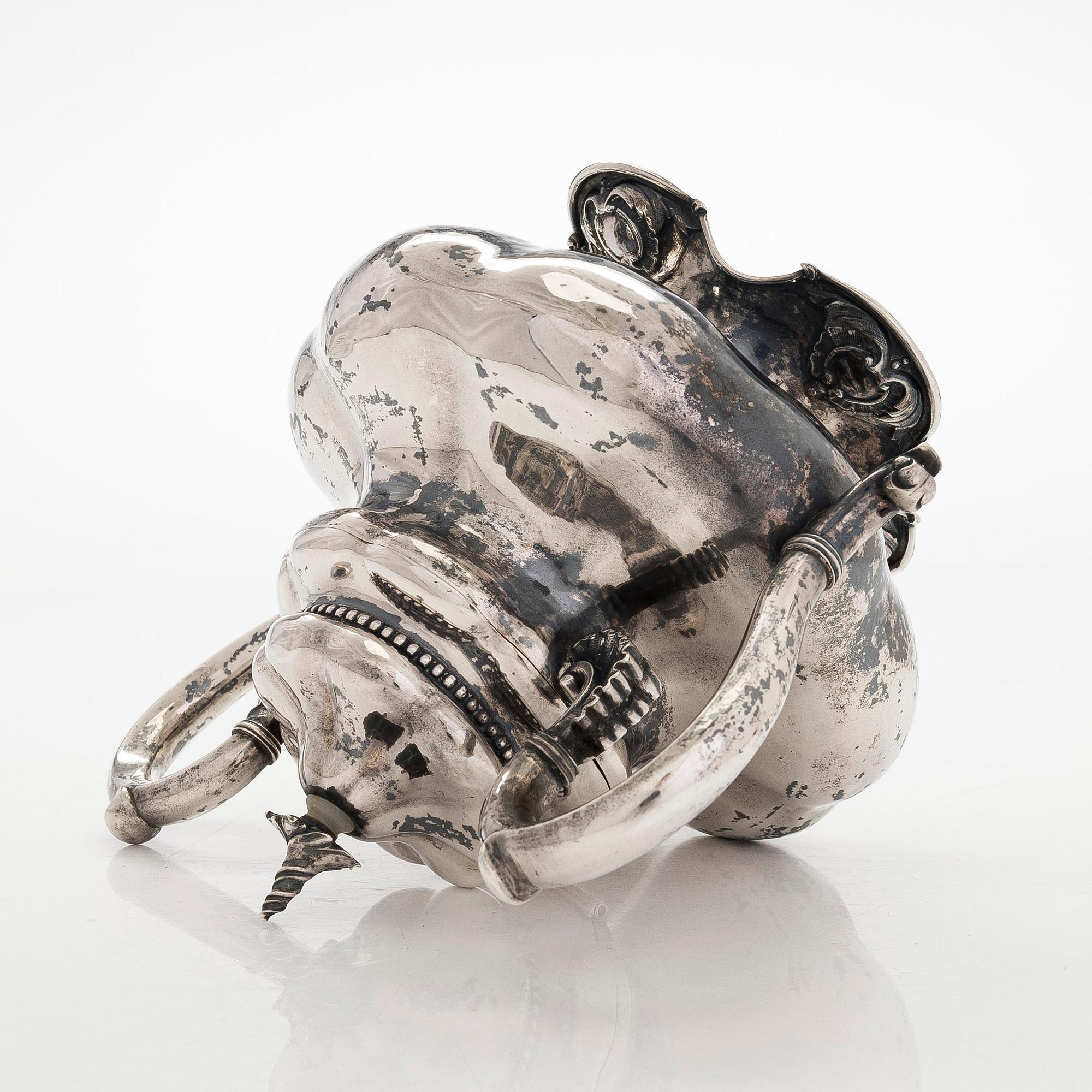 Ivan Gubkin, Kaffe- och teservis, 4 delar, silver, Moskva 1847-48.