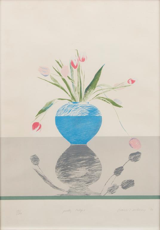 DAVID HOCKNEY, värilitografia, signeerattu ja päivätty -70.