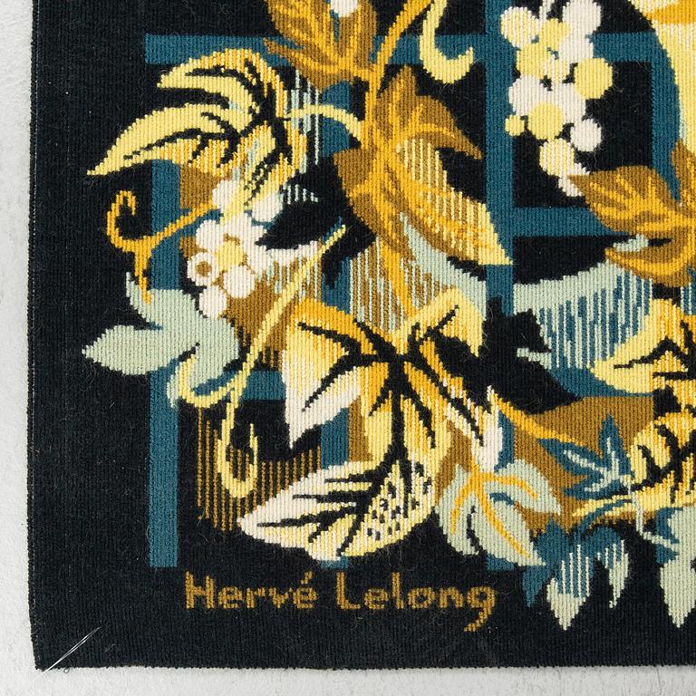 A wallhanging, machine-made, ca 99 x 157 cm, signed Hervé Lelong, J.F.D.