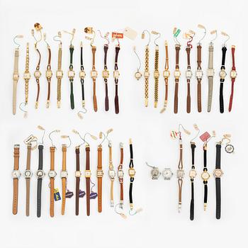 Collection of wristwatches, 37 pcs, ca 1950.