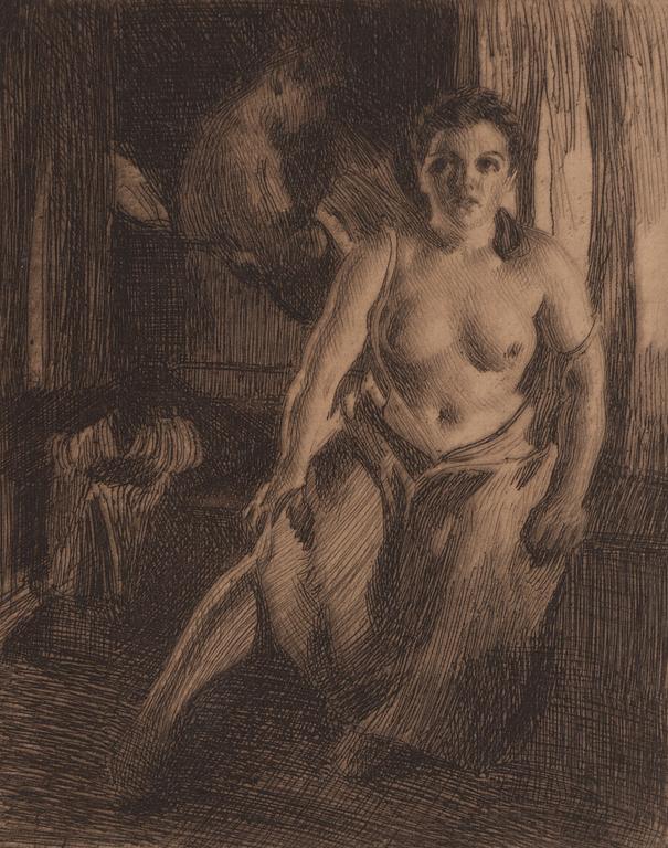 Anders Zorn, "Sängpallen".