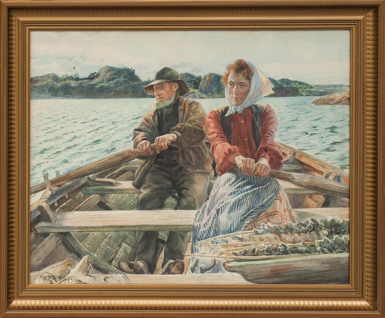 NILS ALFRED LARSON, akvarell, signerad och daterad 1903.