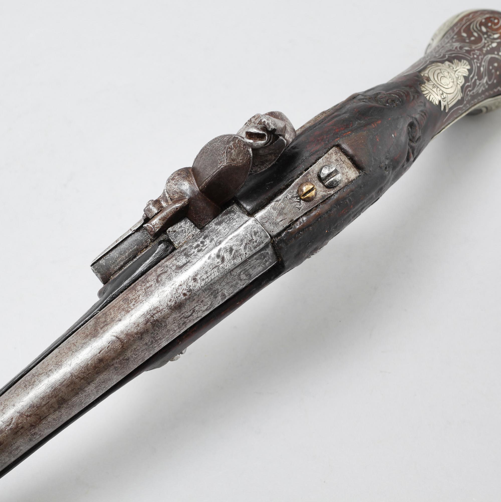A flintlock gun, probably Turkey, first half of the 19th cnetury.