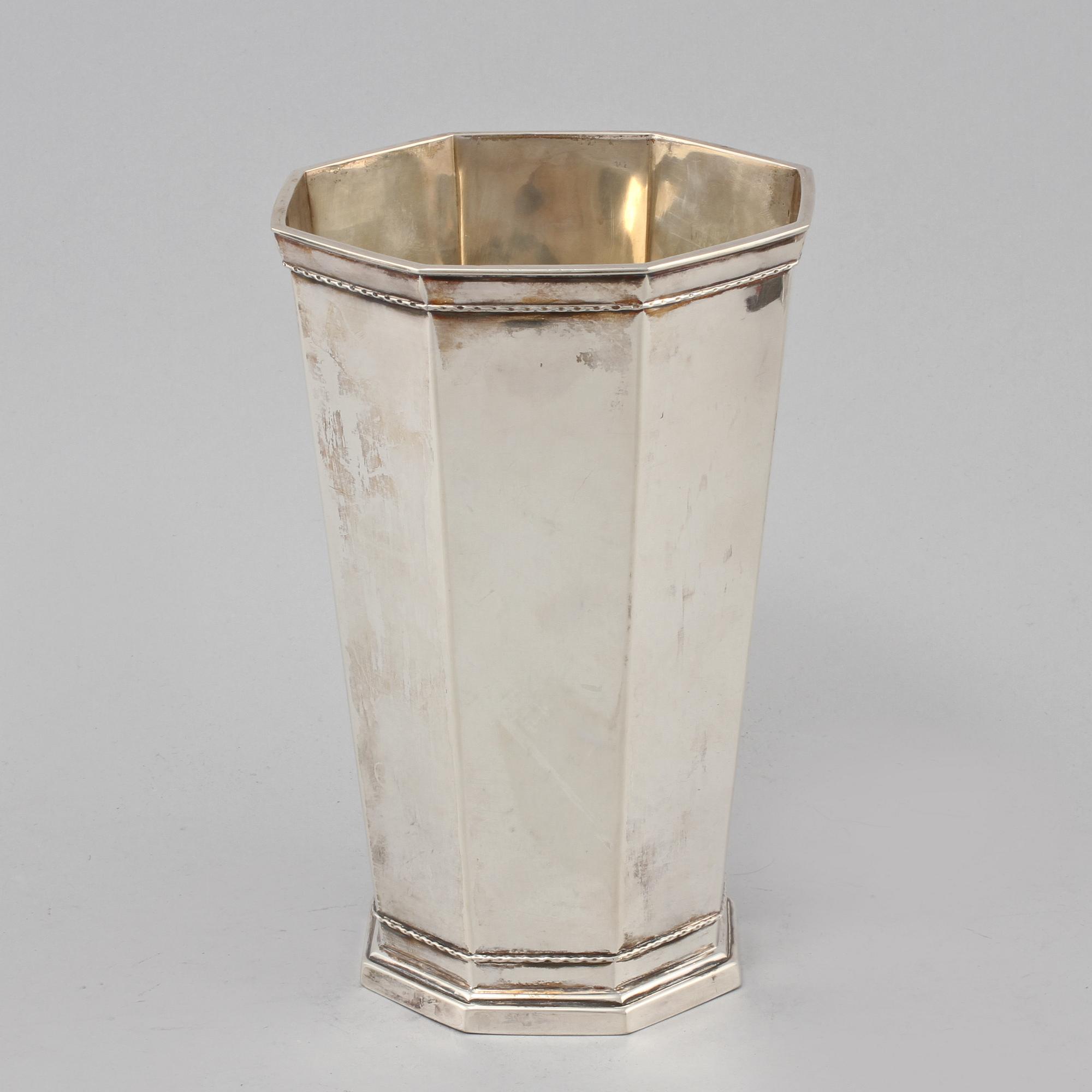 POKAL, silver, GAB, Stockholm, 1937. Vikt 730.