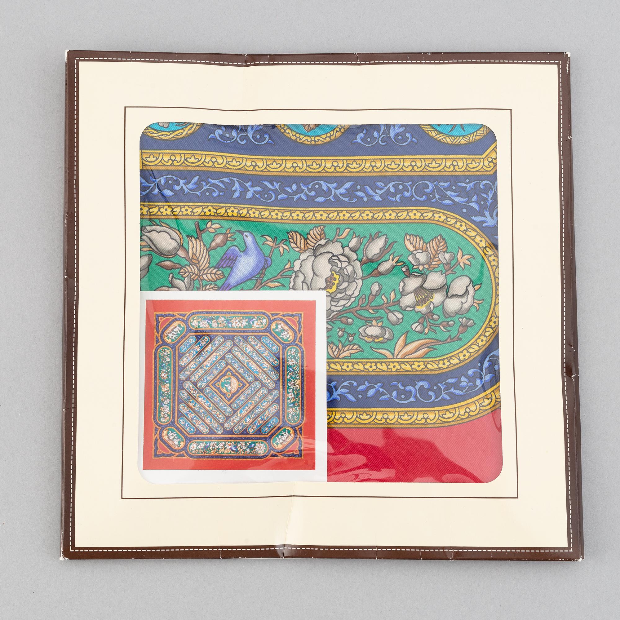 Hermès, a 'Qalamdan' silk scarf.