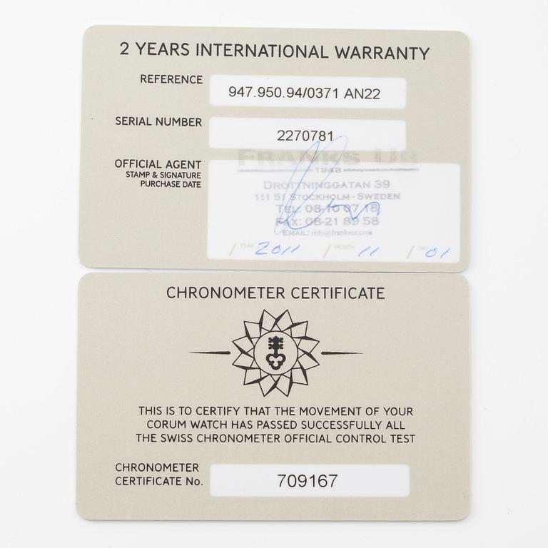 Corum, Admiral’s Cup, Seafender 48, Deep Hull, "Limited Edition", wristwatch, 48 mm.