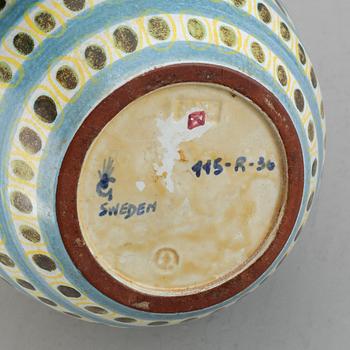 Stig Lindberg, a faiance vase. Gustavsberg.