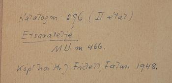 AXEL FRIDELL, etsning, utförd 1932, (Föreningen för grafisk konst 1943).