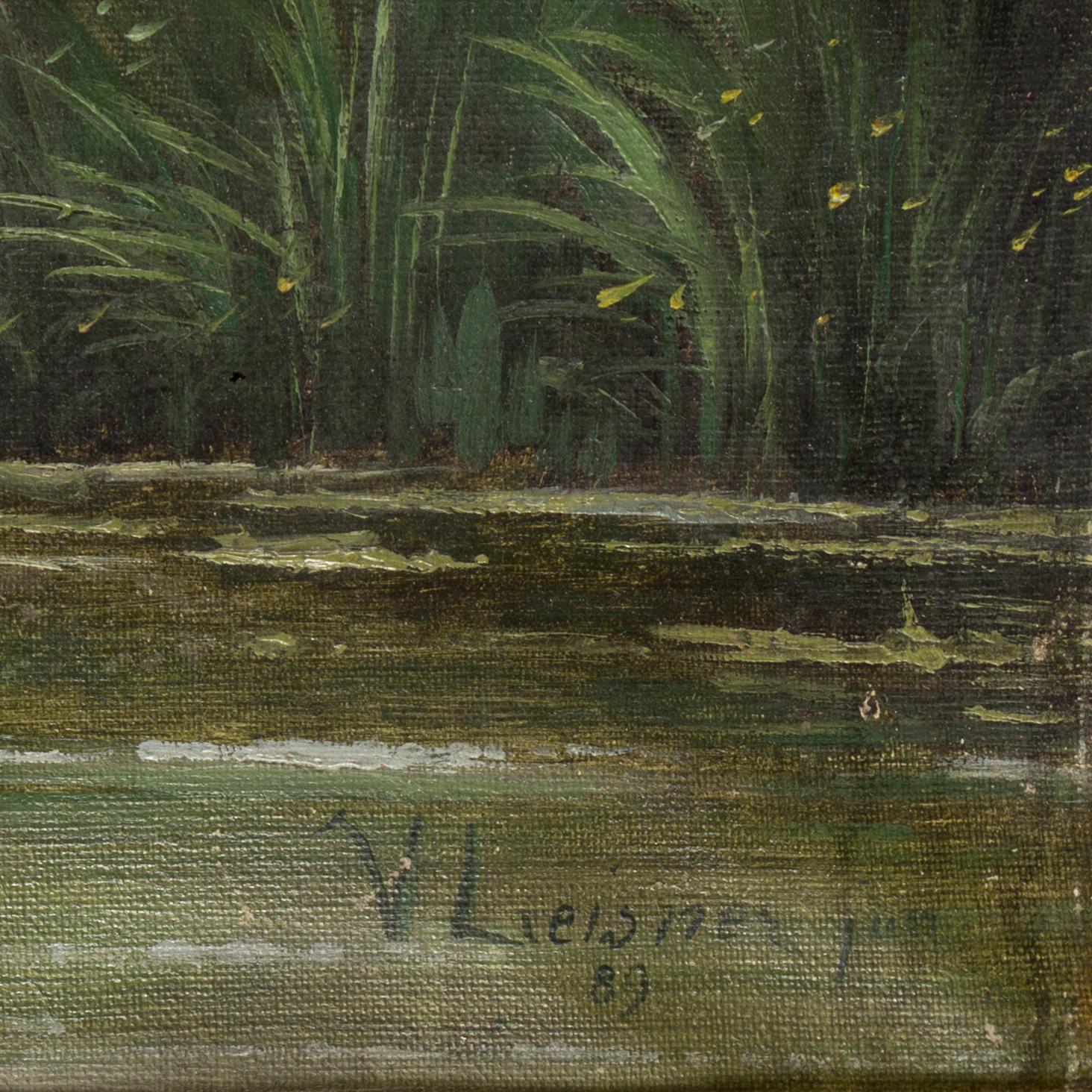 WILHELM FERDINAND LEISNER, two, oil on canvas, signed and dated 89.