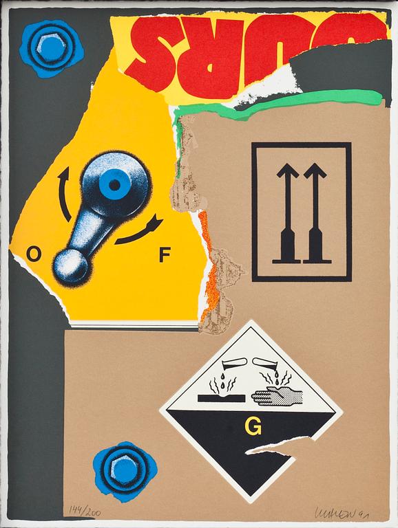 PETER KLASEN, album med tre färgserigrafier samt bok, signerade och numrerade E.A. respektive 144/200. Ett blad i ram.