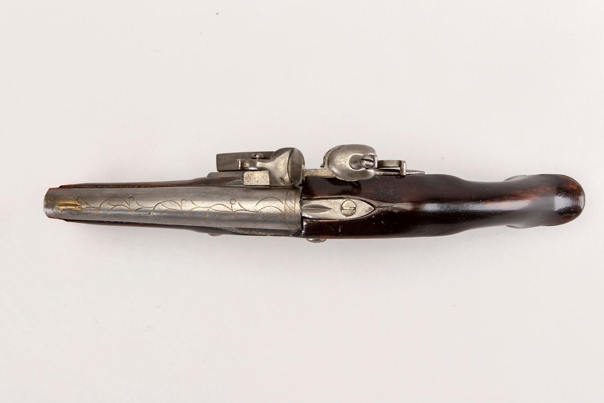 Pistol flintlock, probably Belgium / France, 18th Century later part.