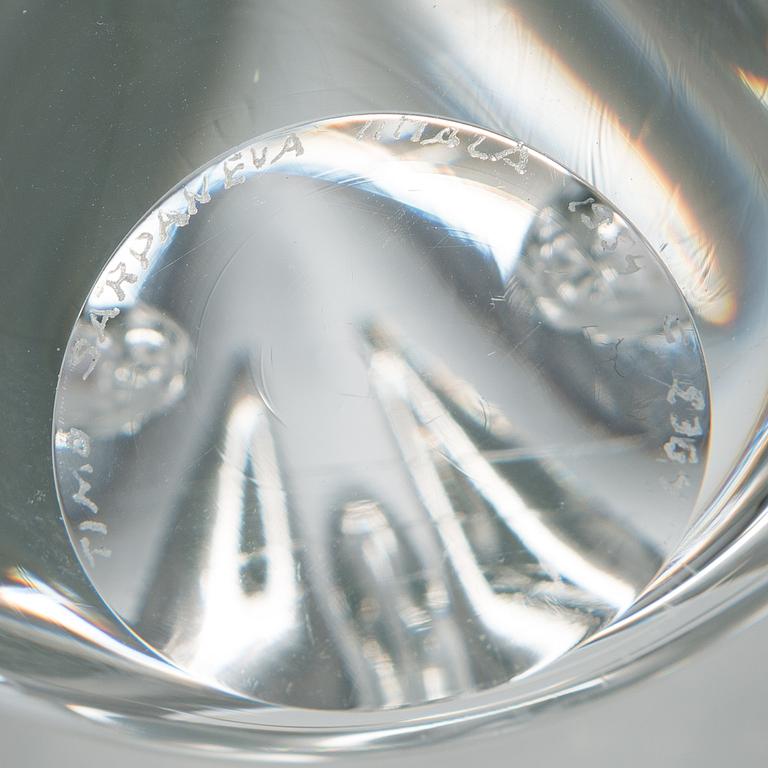 Timo Sarpaneva, glass sculpture, 'Claritas', model 0702, signed Timo Sarpaneva Iittala 1984 C 2304.