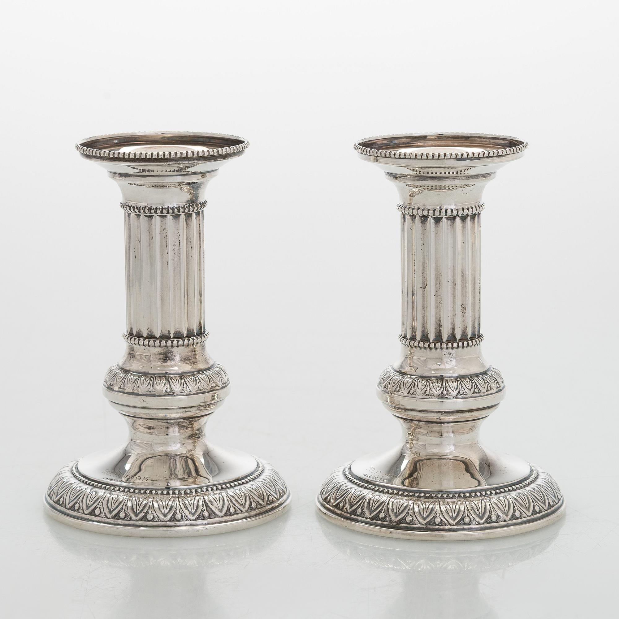 A pair of silver candlesticks, Kultateollisuus Turku 1994.