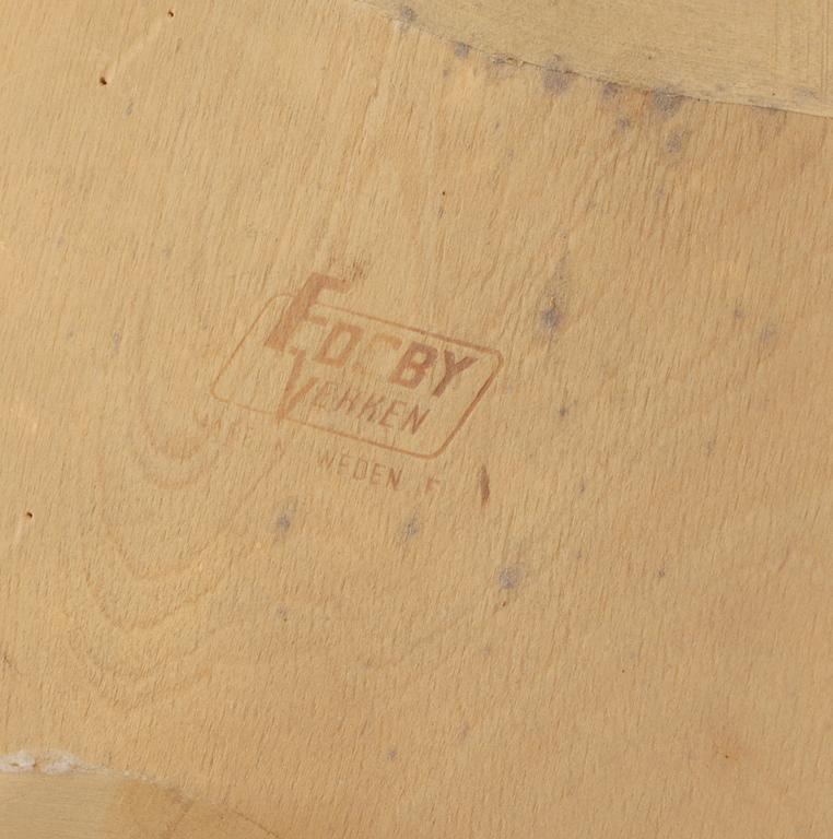 STOLAR, ett par, "Fanett", Ilmari Tapiovaara, Edsbyverken. Formgiven 1955.
