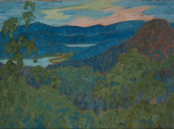 685. Helmer Osslund, Landscape, Ångermanland.