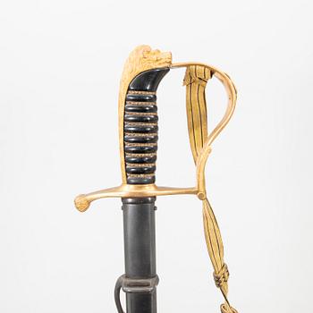 A Swedish sabre, 1899 infantry officer's pattern, with scabbard.