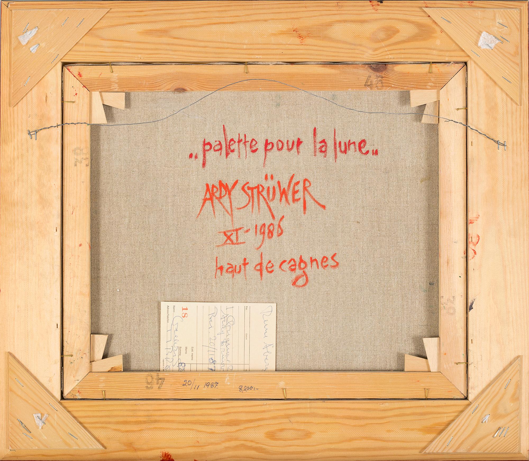 ARDY STRÜWER, olja på duk, signerad, daterad à tergo 1986.