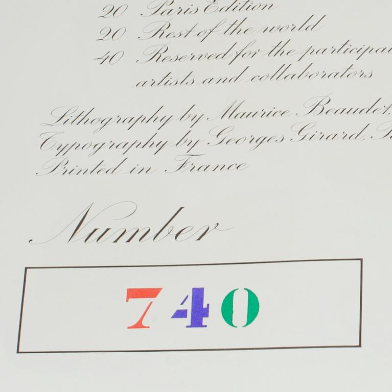 BOOK, "ONE CENT LIFE", Walasse Ting, edited by Sam Francis and published by E.W. Kornfeld, Bern, 1964. Edition 740/2000.