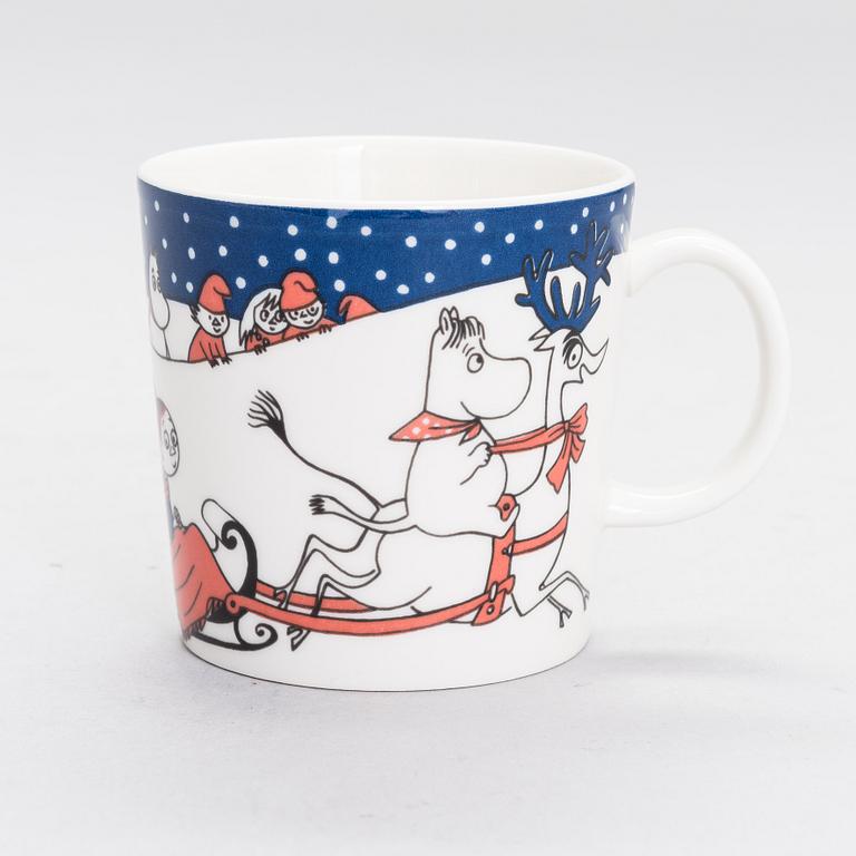 Muumimuki, "Joulutervehdys", posliinia, Moomin Characters, Arabia 1997-2002.
