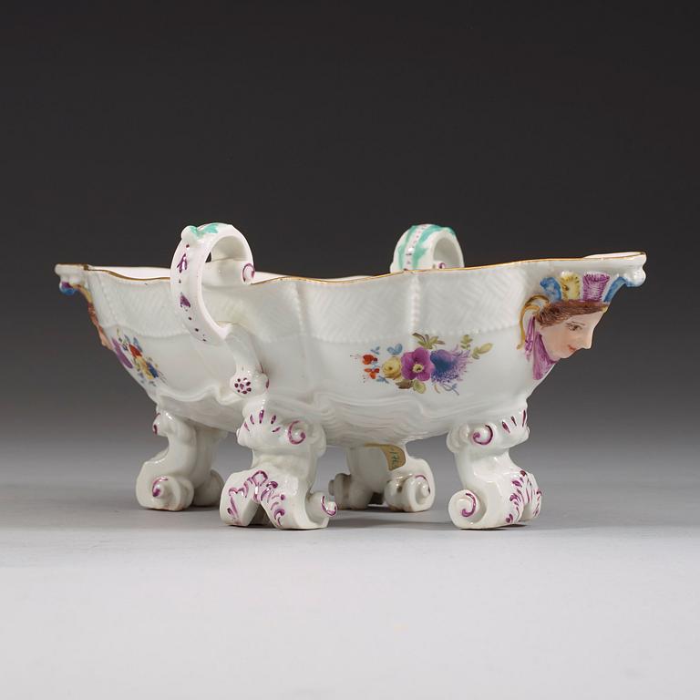 A large Meissen sauce boat, 18th Century.