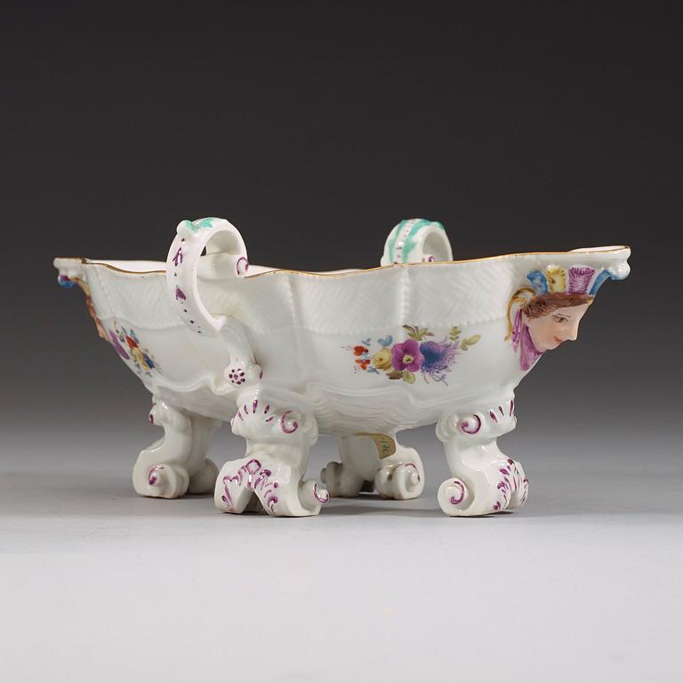 SÅSSKÅL, porslin. Meissen, 1700-tal.