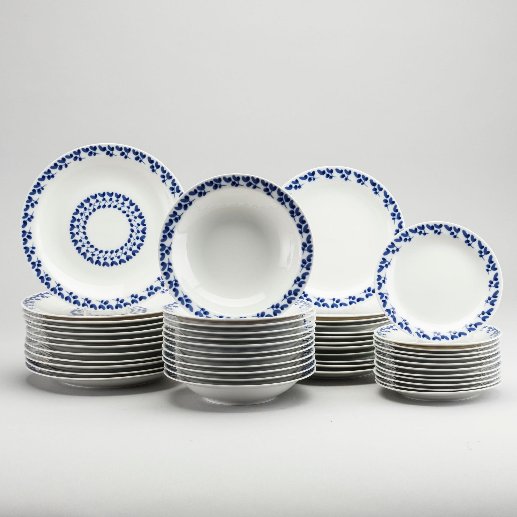 CARL-HARRY STÅLHANE, SERVIS, 53 delar, "Swedish blue", Rörstrand.