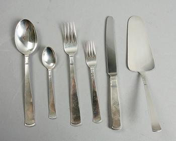 BESTICKUPPSÄTTNING, 46 delar, silver, GAB, Rosenholm, 1960/70-tal.