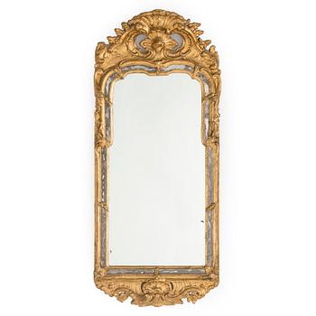 A mid 18th century rococo mirror.