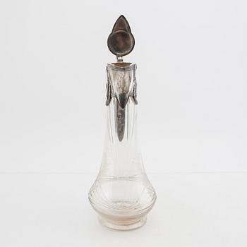 A decanter art nouveau, epns, WMF (Württembergische Metallwarenfabrik), circa 1900.