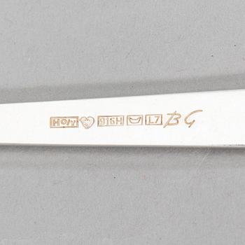 Bertel Gardberg, A 96-piece set of "Birgitta" silver cutlery, marked BG, Hopeatehdas oy, Helsinki 1956-64.