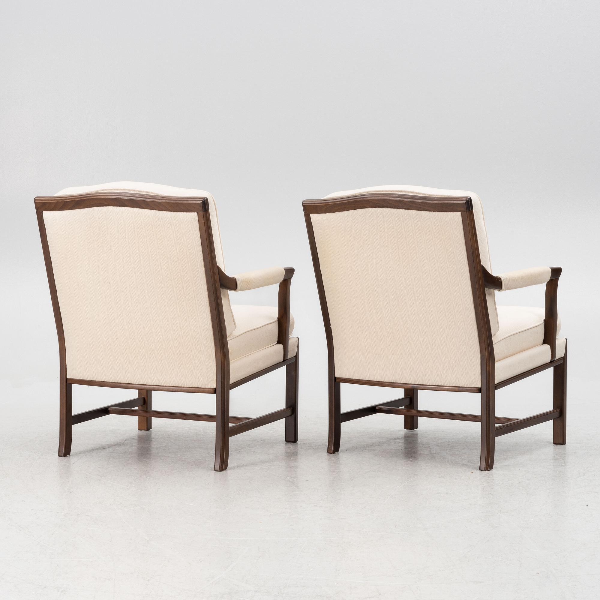 Fåtöljer, ett par, Bröderna Andersson, 1900-talets andra hälft.