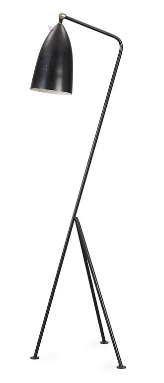 A Greta Magnusson Grossman black lacquered 'Grasshopper' floor lamp, Bergboms, Sweden 1950's, model G-33.