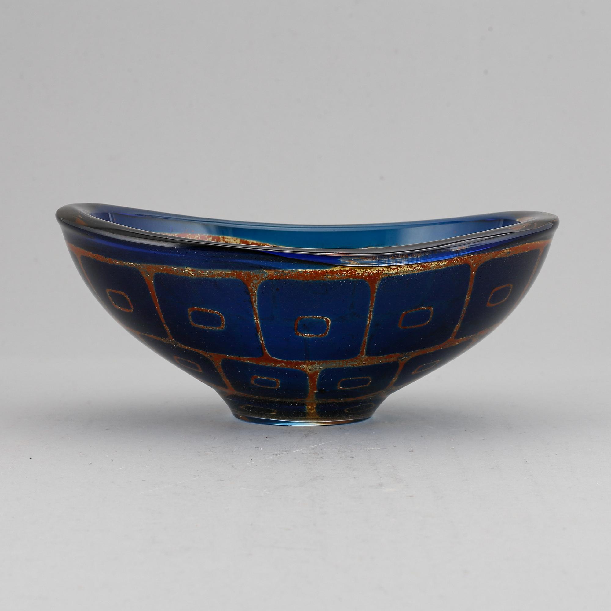 Sven Palmqvist, a Ravenna glass bowl, Orrefors, Sweden 1966.