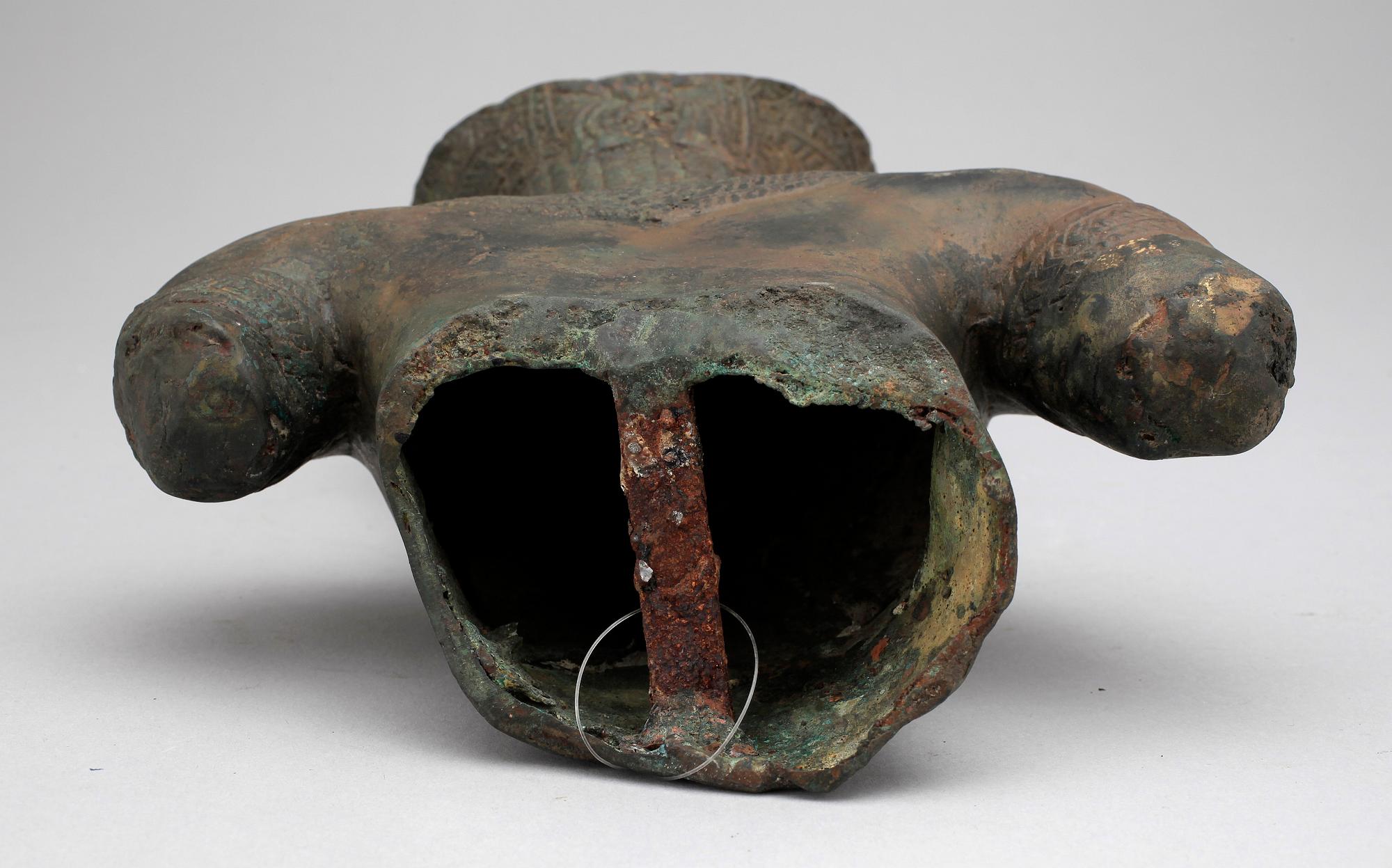 SKULPTUR, brons, troligen Kambodja och 1800-tal.
