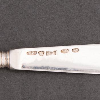 A SET FRUIT KNIVES, 6 st, silver. Hjalmar Edvard Fagerroos and Karl Alfred Lind, Helsinki Finland 1902-1910.