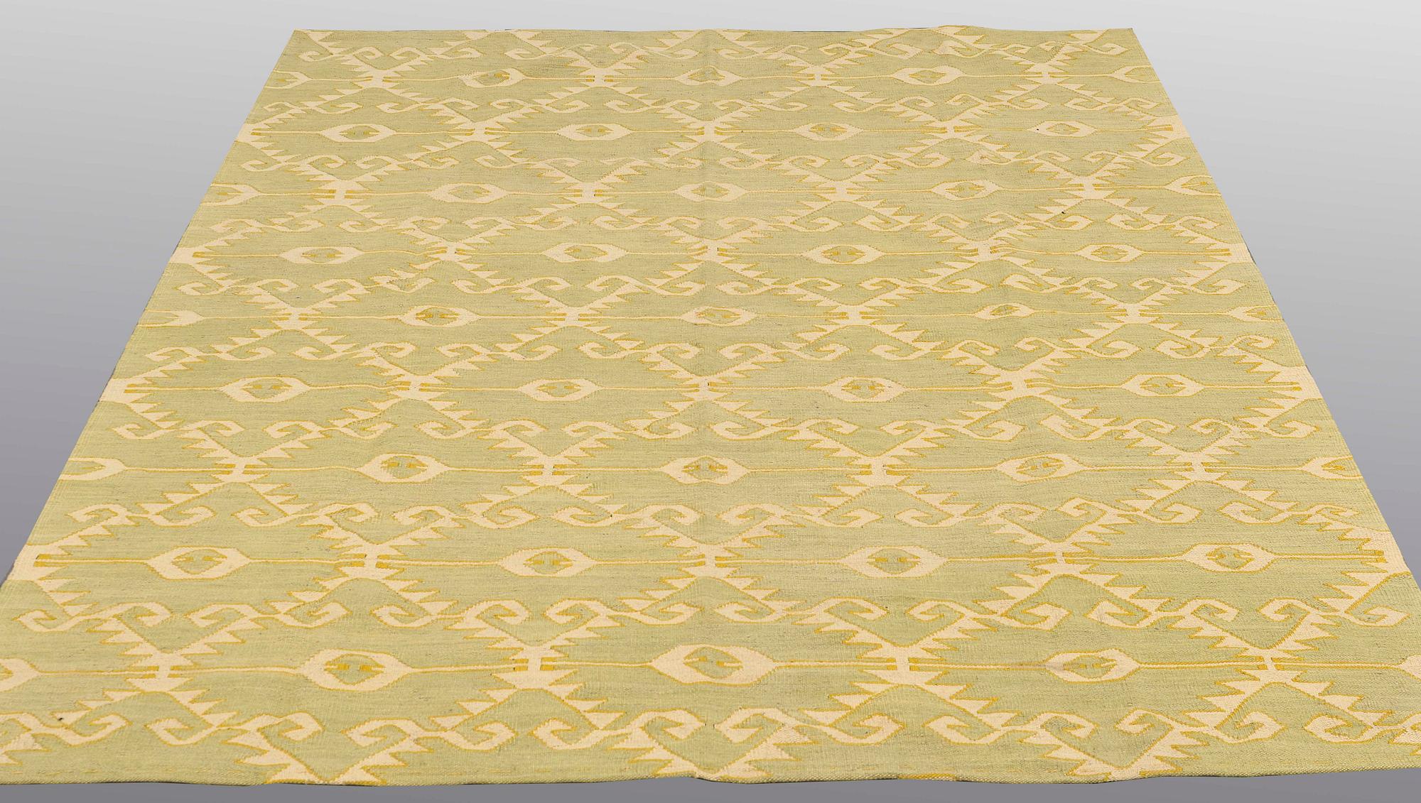 RUG, flat weave, ca 216 x 186 cm.