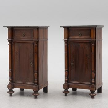 A pair of bedside tables, second half of the 19th century.