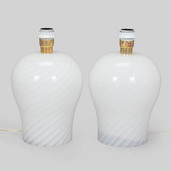 Bordslampor, ett par, DaVinci, Italien 1900-talets senare hälft.