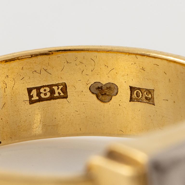 Wiwen Nilsson, Wiwen Nilsson, a ring, 18K gold with a round brilliant-cut diamond, Lund 1964.