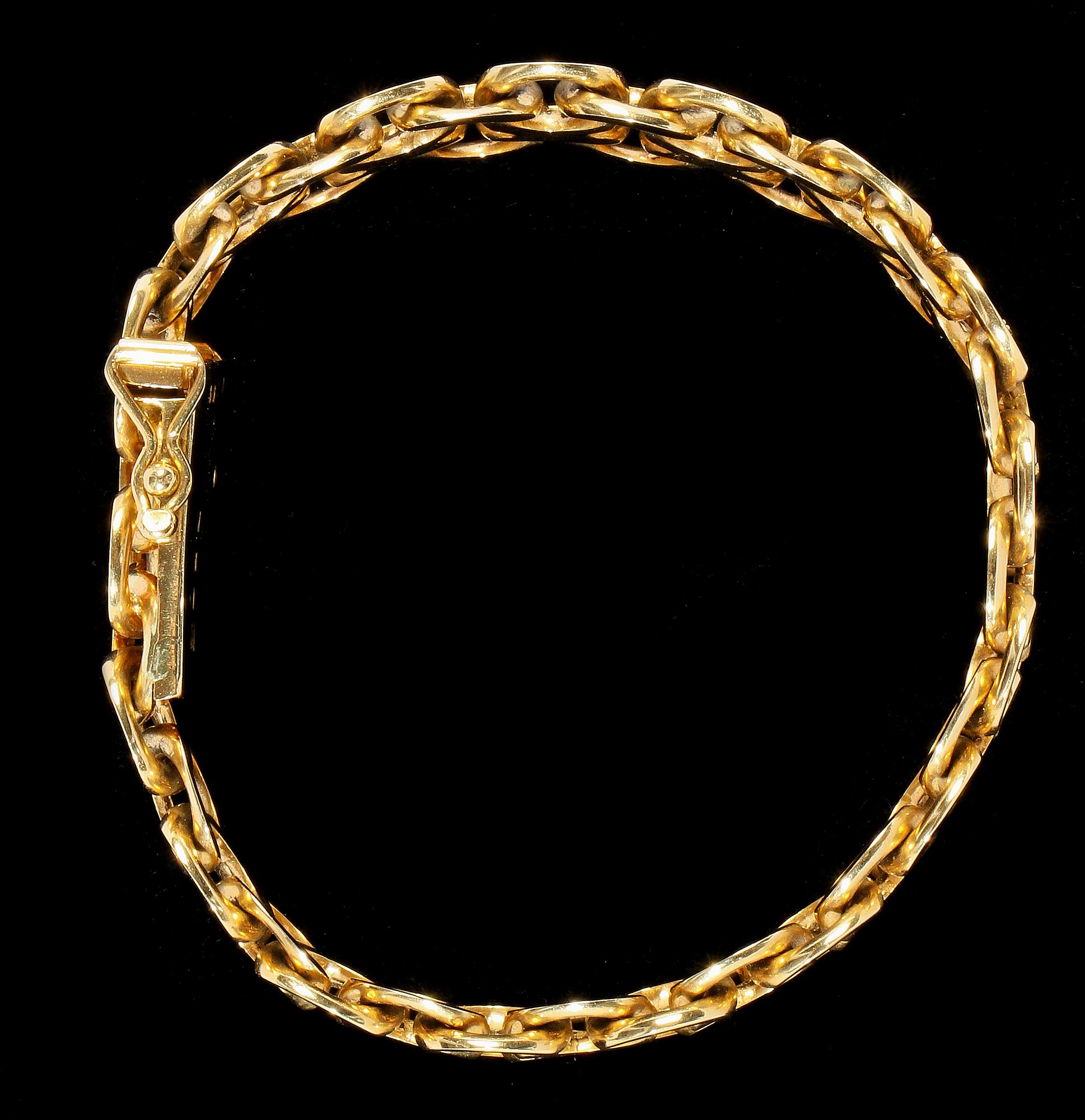 ARMLÄNK, 18k guld, Stockholm, 1966. Vikt 86 g.