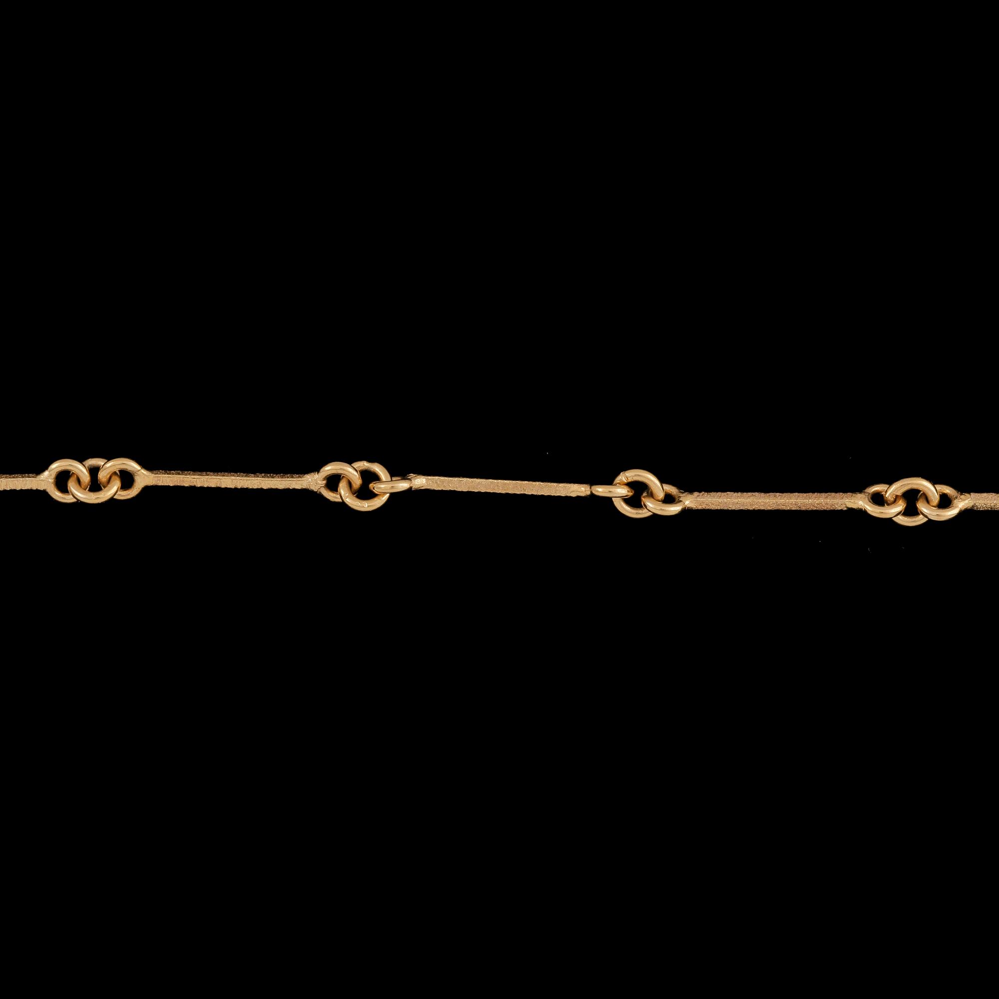 COLLIER, 18k guld med briljantslipad diamant ca0,10ct (enl grav), Lapponia Finland, 1990. Vikt 13,8g.