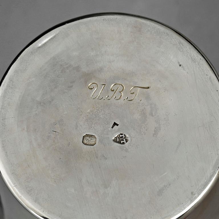 BÄGARE, silver, Paris 1800-tal. Vikt ca 70 gram.