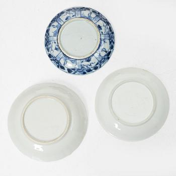 A collection of cups, saucers and teapots, China, Qing dynasty, mostly 18th century.