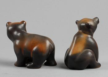 FIGURINER, ett par, stengods, Gunnar Nylund, Rörstrand.