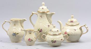 TE- och KAFFESERVIS, ca 45 delar, porslin, "Sanssouci", Rosenthal.