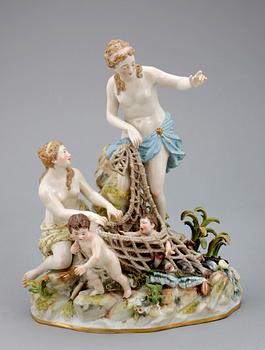 FIGURIN, porslin, Meissen, 1800/1900-tal.